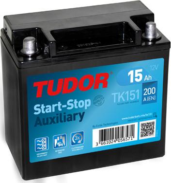 Tudor TK151 - Batteria avviamento www.autoricambit.com