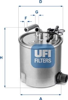 UFI 55.394.00 - Filtro carburante www.autoricambit.com
