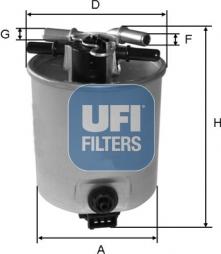 UFI 55.393.00 - Filtro carburante www.autoricambit.com