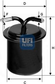 UFI 31.541.00 - Filtro carburante www.autoricambit.com