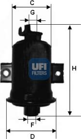 UFI 31.560.00 - Filtro carburante www.autoricambit.com