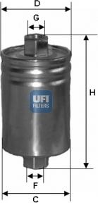 UFI 31.589.00 - Filtro carburante www.autoricambit.com