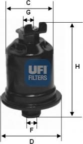 UFI 31.580.00 - Filtro carburante www.autoricambit.com