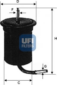 UFI 31.696.00 - Filtro carburante www.autoricambit.com