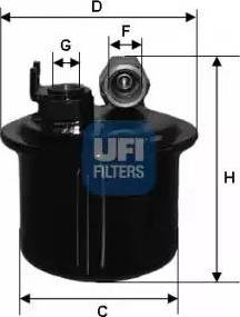 UFI 31.698.00 - Filtro carburante www.autoricambit.com