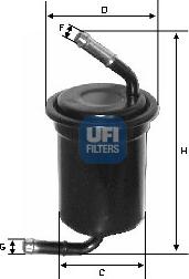 UFI 31.664.00 - Filtro carburante www.autoricambit.com