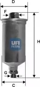 UFI 31.661.00 - Filtro carburante www.autoricambit.com