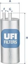 UFI 31.A38.00 - Filtro carburante www.autoricambit.com