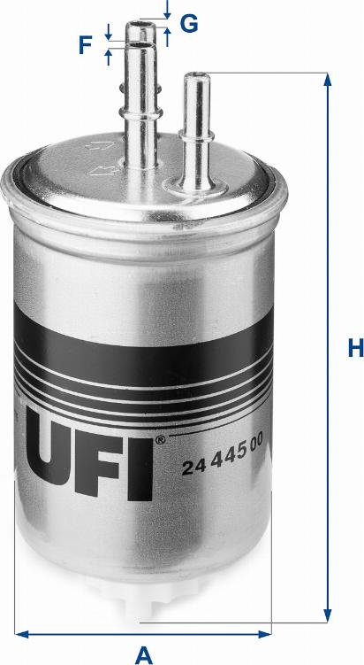 UFI 24.445.00 - Filtro carburante www.autoricambit.com