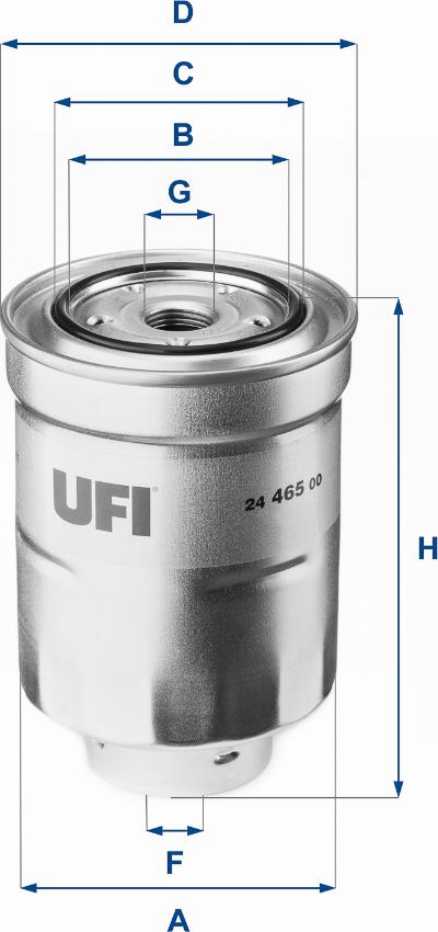 UFI 24.465.00 - Filtro carburante www.autoricambit.com