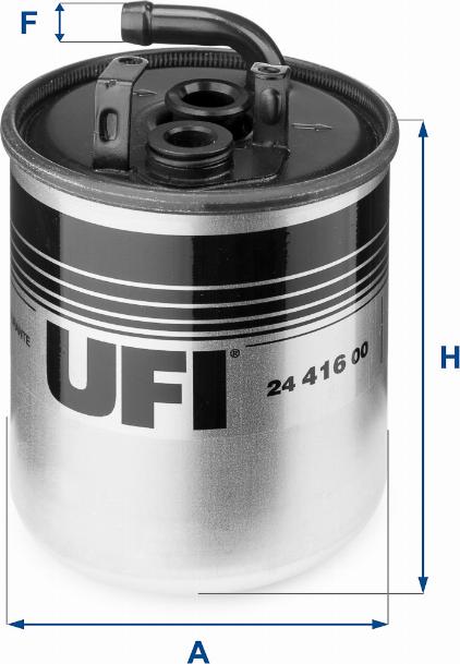 UFI 24.416.00 - Filtro carburante www.autoricambit.com