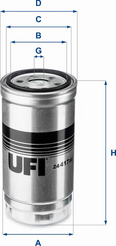 UFI 24.417.00 - Filtro carburante www.autoricambit.com