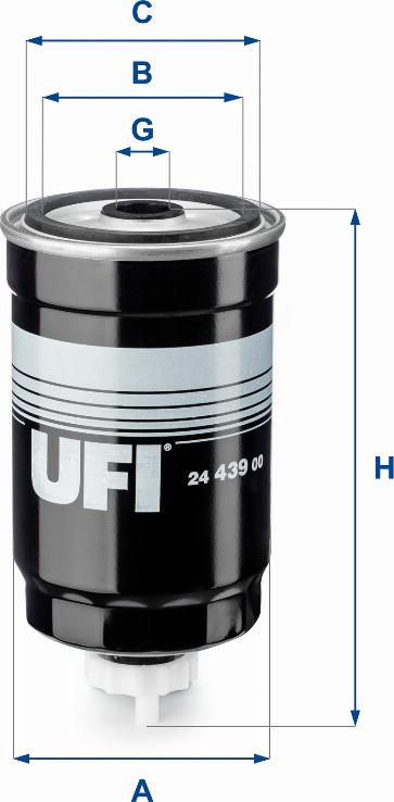 UFI 24.439.00 - Filtro carburante www.autoricambit.com