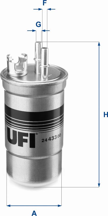 UFI 24.433.00 - Filtro carburante www.autoricambit.com