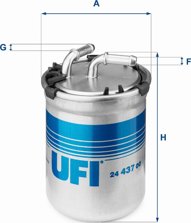 UFI 24.437.00 - Filtro carburante www.autoricambit.com
