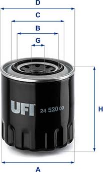 UFI 24.520.00 - Filtro carburante www.autoricambit.com