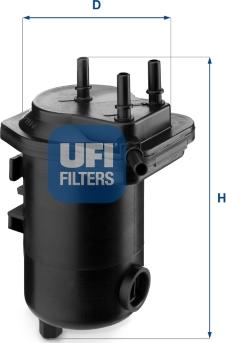 UFI 24.014.00 - Filtro carburante www.autoricambit.com