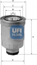 UFI 24.446.01 - Filtro carburante www.autoricambit.com