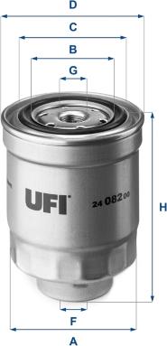 UFI 24.082.00 - Filtro carburante www.autoricambit.com