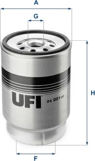 UFI 24.021.00 - Filtro carburante www.autoricambit.com