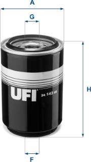 UFI 24.143.00 - Filtro carburante www.autoricambit.com