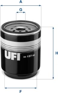 UFI 24.157.00 - Filtro carburante www.autoricambit.com