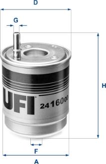 UFI 24.160.00 - Filtro carburante www.autoricambit.com