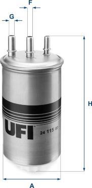 UFI 24.115.00 - Filtro carburante www.autoricambit.com