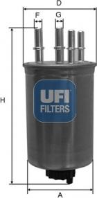 UFI 24.130.00 - Filtro carburante www.autoricambit.com