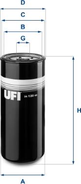 UFI 24.120.00 - Filtro carburante www.autoricambit.com