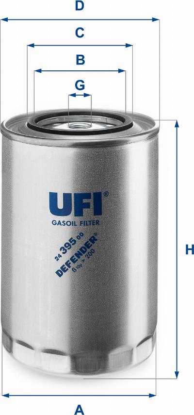 UFI 24.395.00 - Filtro carburante www.autoricambit.com