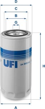 UFI 24.349.00 - Filtro carburante www.autoricambit.com