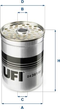 UFI 24.361.00 - Filtro carburante www.autoricambit.com