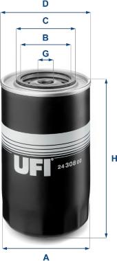 UFI 24.308.00 - Filtro carburante www.autoricambit.com