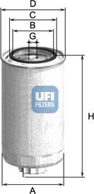 UFI 24.312.00 - Filtro carburante www.autoricambit.com