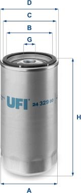 UFI 24.329.00 - Filtro carburante www.autoricambit.com