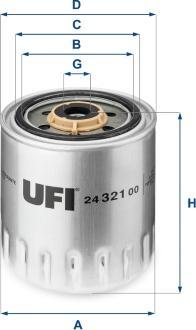 UFI 24.321.00 - Filtro carburante www.autoricambit.com