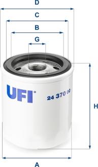 UFI 24.370.00 - Filtro carburante www.autoricambit.com
