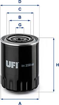 UFI 24.258.00 - Filtro carburante www.autoricambit.com