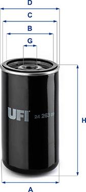 UFI 24.263.00 - Filtro carburante www.autoricambit.com