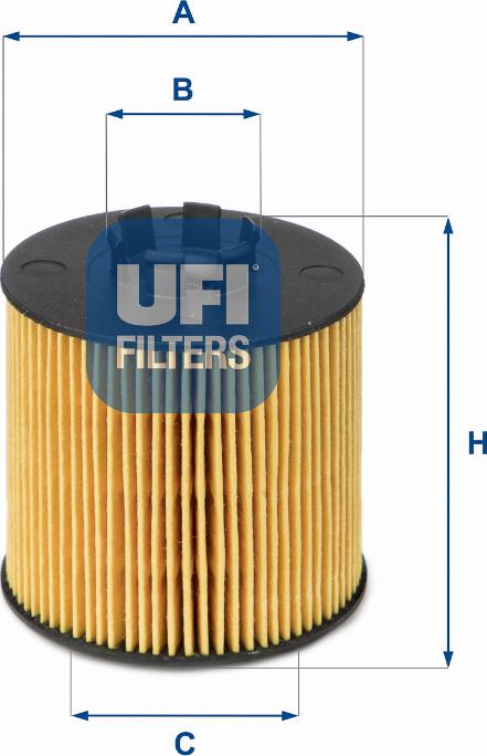 UFI 25.047.00 - Filtro olio www.autoricambit.com