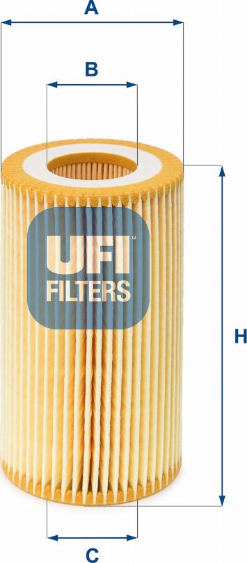 UFI 25.003.00 - Filtro olio www.autoricambit.com