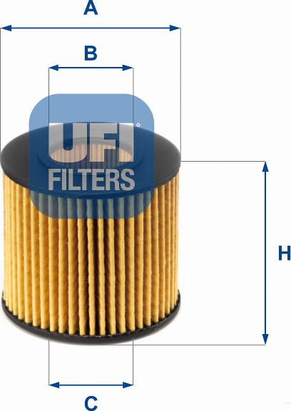 UFI 25.086.00 - Filtro olio www.autoricambit.com