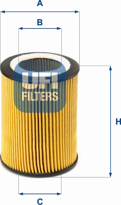 UFI 25.071.00 - Filtro olio www.autoricambit.com