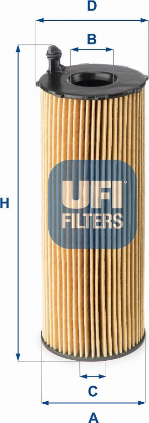 UFI 25.168.00 - Filtro olio www.autoricambit.com