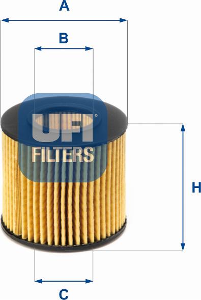 UFI 25.116.00 - Filtro olio www.autoricambit.com