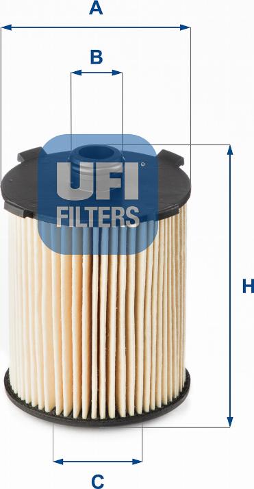 UFI 25.110.00 - Filtro olio www.autoricambit.com