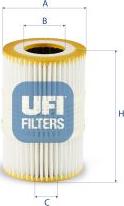 UFI 25.247.00 - Filtro olio www.autoricambit.com