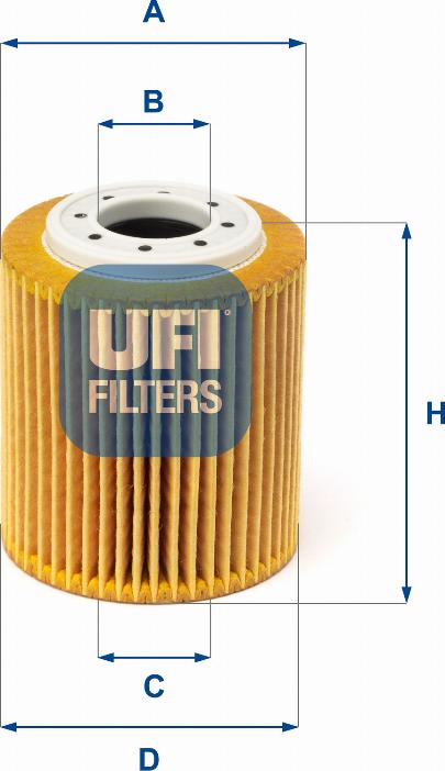 UFI 25.216.00 - Filtro olio www.autoricambit.com