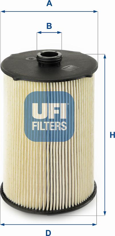 UFI 26.043.00 - Filtro carburante www.autoricambit.com